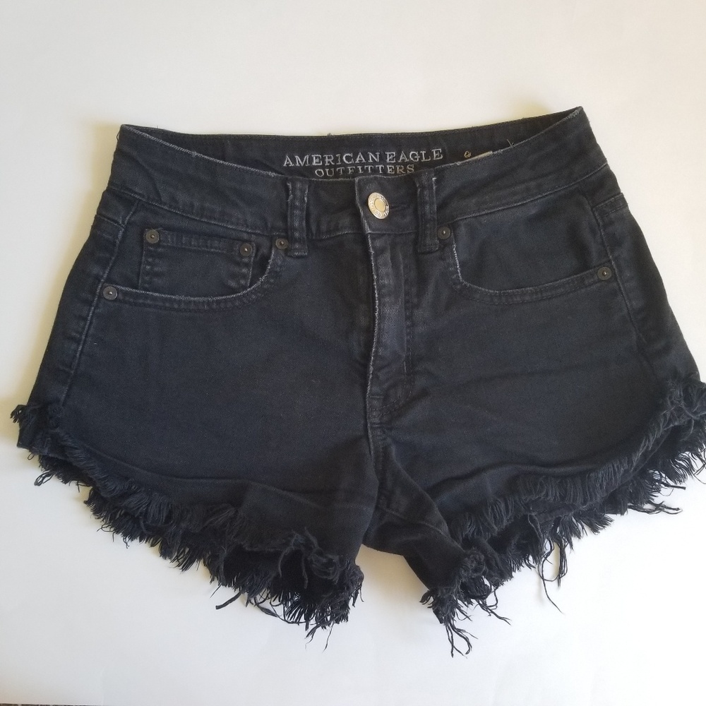 American Eagle Distressed Hi-Rise Festival Shorts